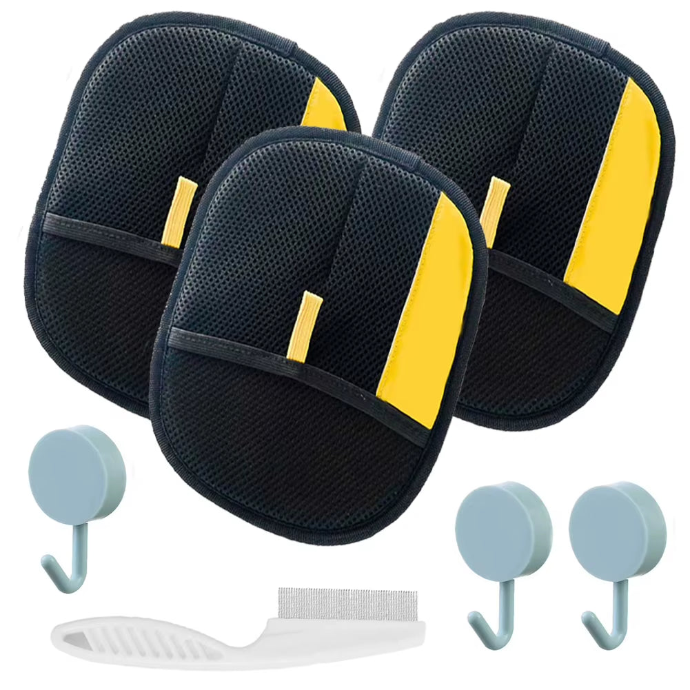 1-3PCS Pet Hair Remover Glove Double-Sided Fur Gloves Cat Dog Fur Magnet Gloves for Washing Deshedding Cleaning Carpets Sofas