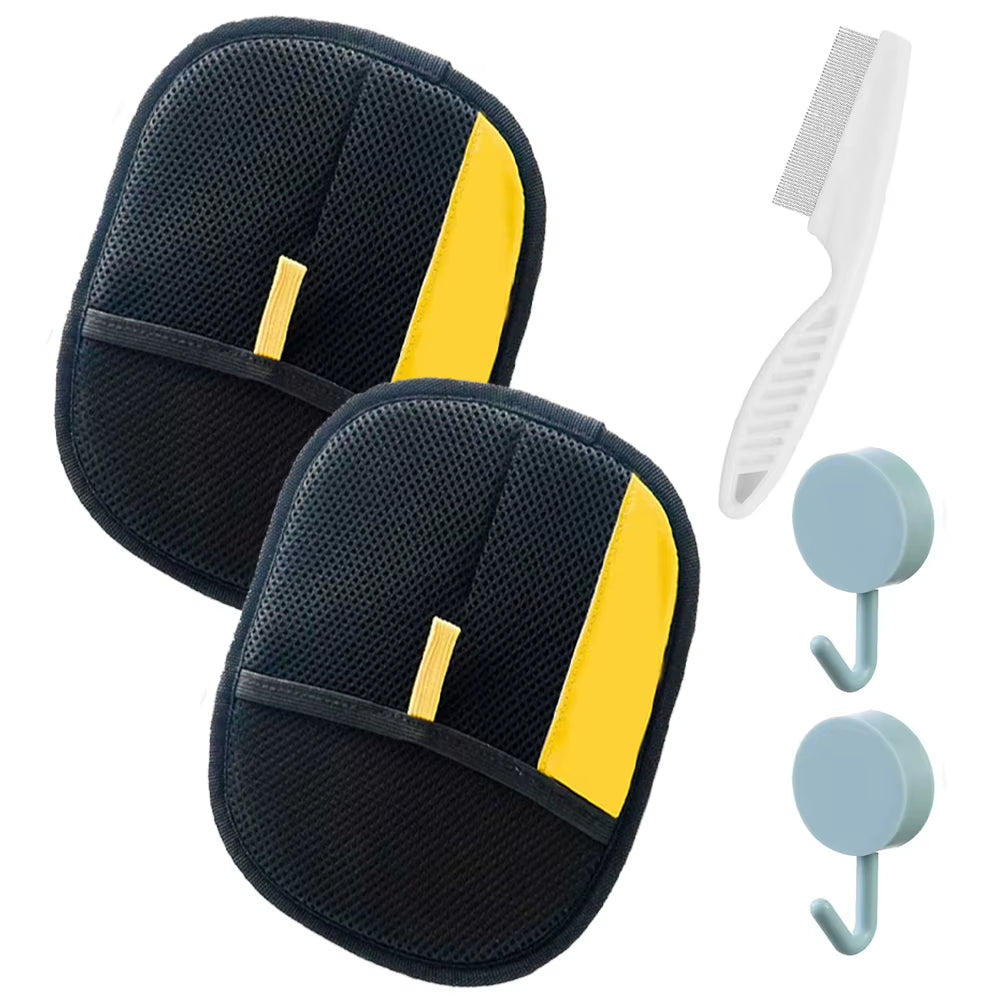 1-3PCS Pet Hair Remover Glove Double-Sided Fur Gloves Cat Dog Fur Magnet Gloves for Washing Deshedding Cleaning Carpets Sofas